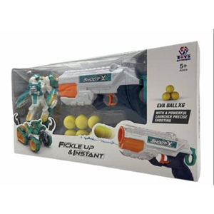 تفنگ اسباب بازی آب پاش دوکاره X-Shoot 2 in 1 همراه با آدمک تبدیل شونده_اسباب بازی